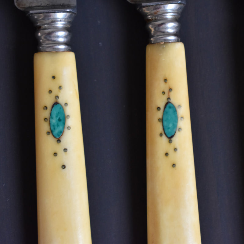 Vintage knife, horn, 3-piece set