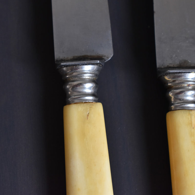 Vintage knife, horn, 3-piece set