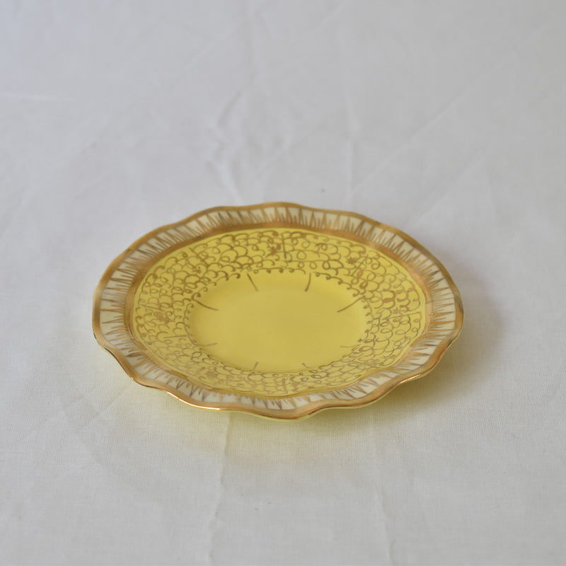 ア.ドラサンヴァル A.Dressinval コーヒーカップ＆ソーサー イェロー B