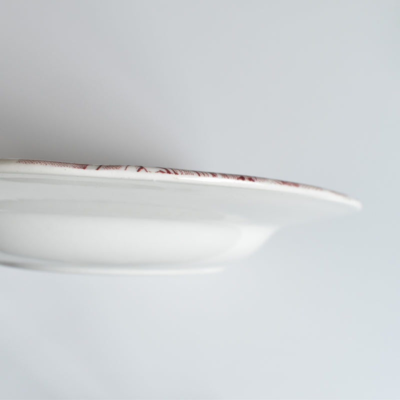 Vintage deep plate English Style Rouge E