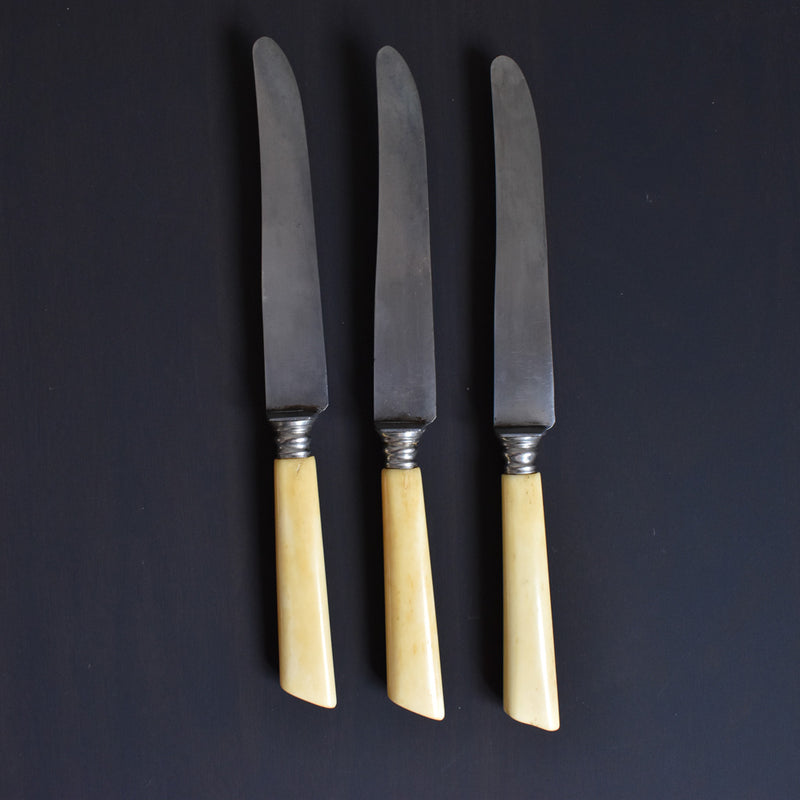 Vintage knife, horn, 3-piece set