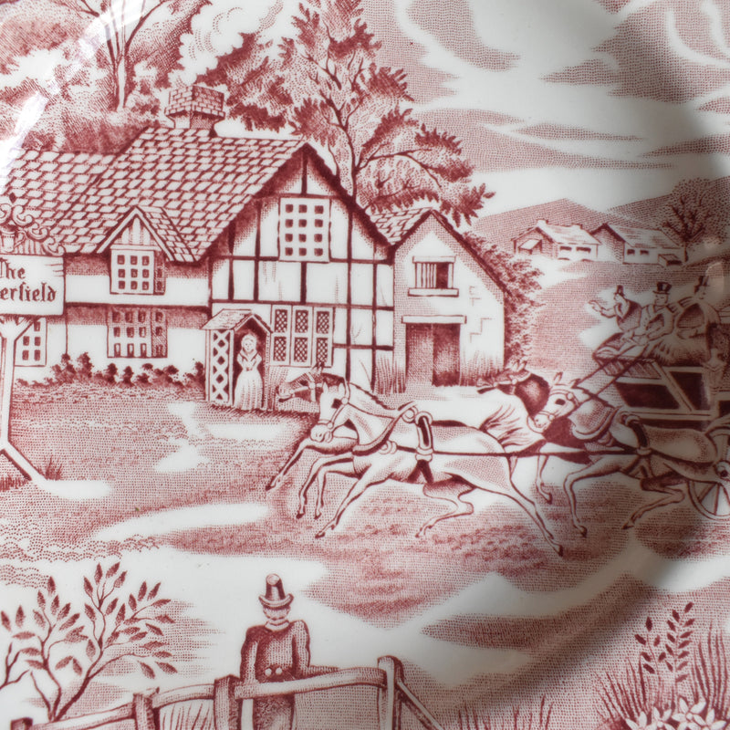 Vintage deep plate English Style Rouge E