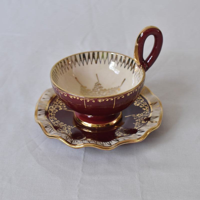 ア.ドラサンヴァル A.Dressinval コーヒーカップ＆ソーサー レッド A
