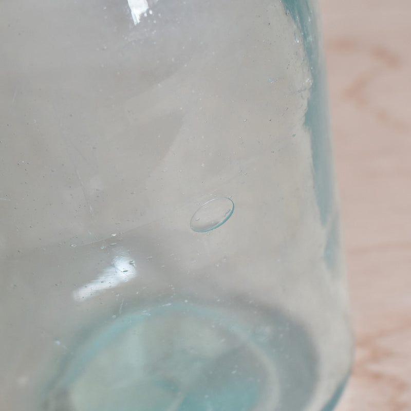 ヴィンテージ  ガラス　容器 L'ideal ブルー