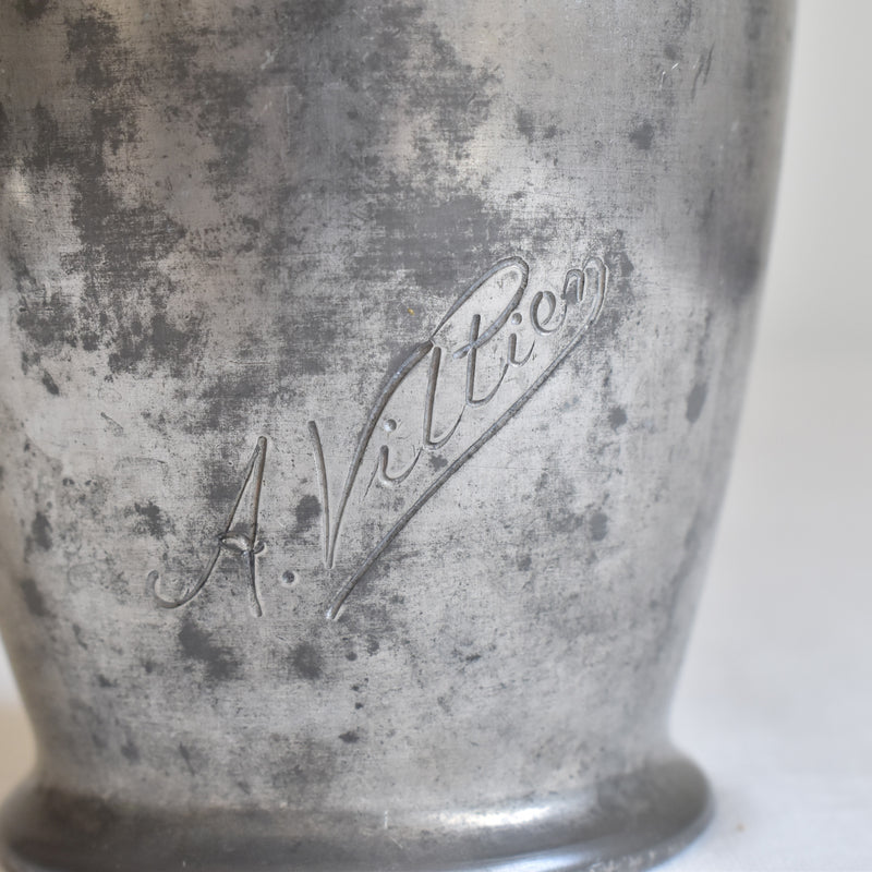 アンティークピューター 花瓶 A.VILLIEN