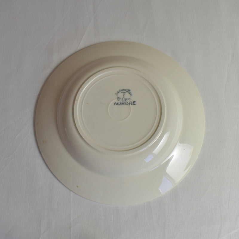 Antique Deep Plate Badonviller Aurore G