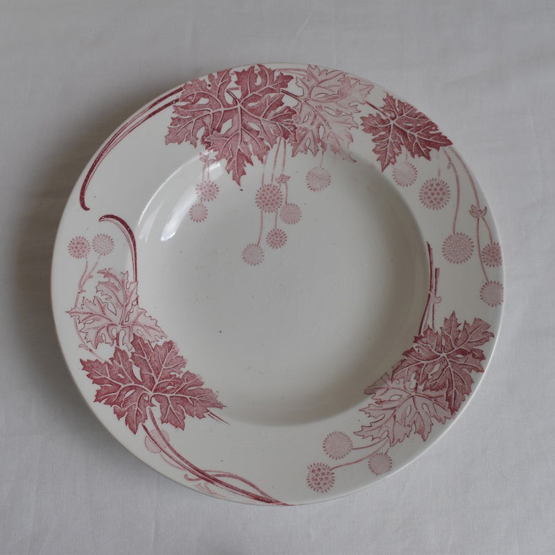 Antique Deep Plate K&G Luneville Platane A