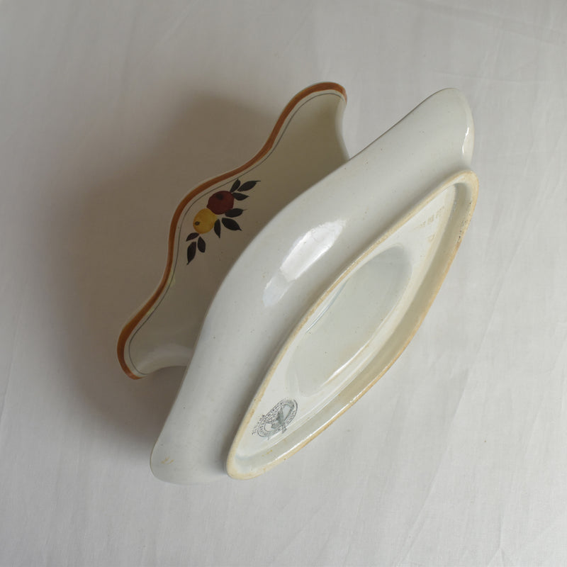 Vintage Sauce Boat Moulin des Loups Orange