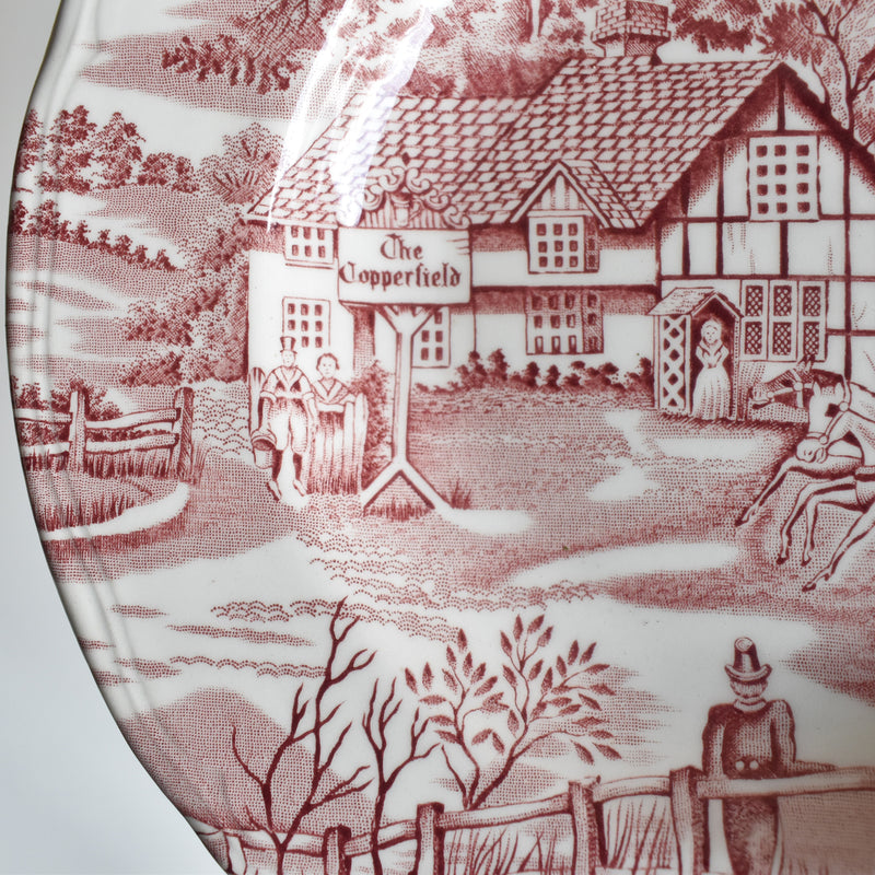 Vintage deep plate English Style Rouge E