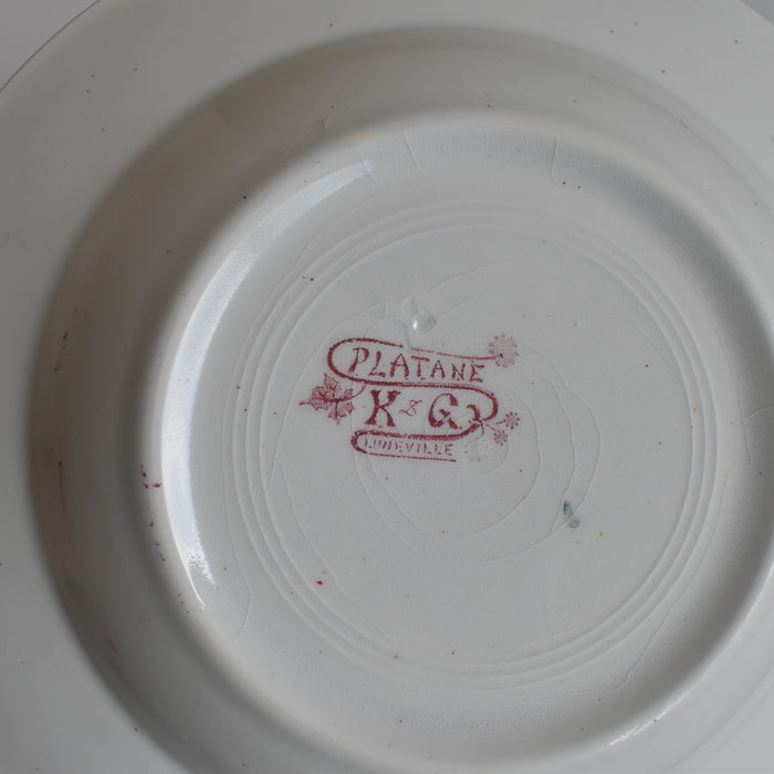 アンティーク深皿 K&Gリュネヴィル Platane A