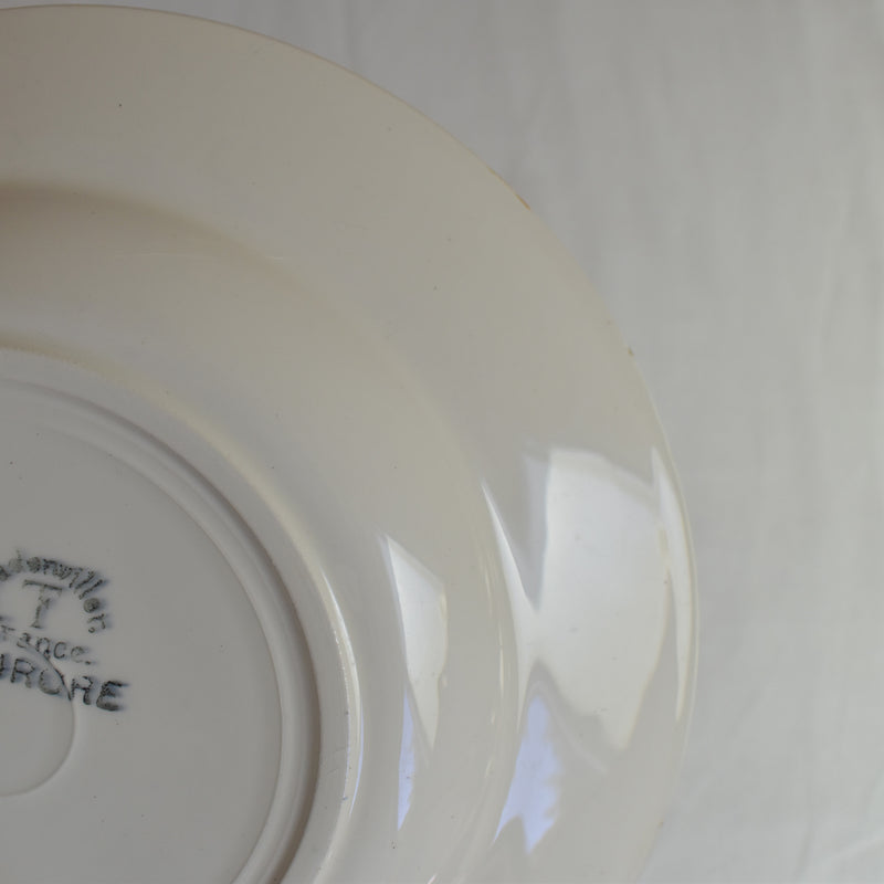 Antique Deep Plate Badonviller Aurore G