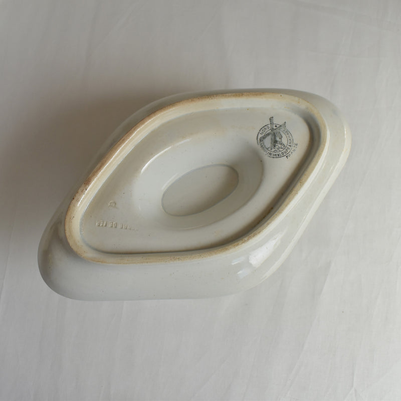 Vintage Sauce Boat Moulin des Loups Orange