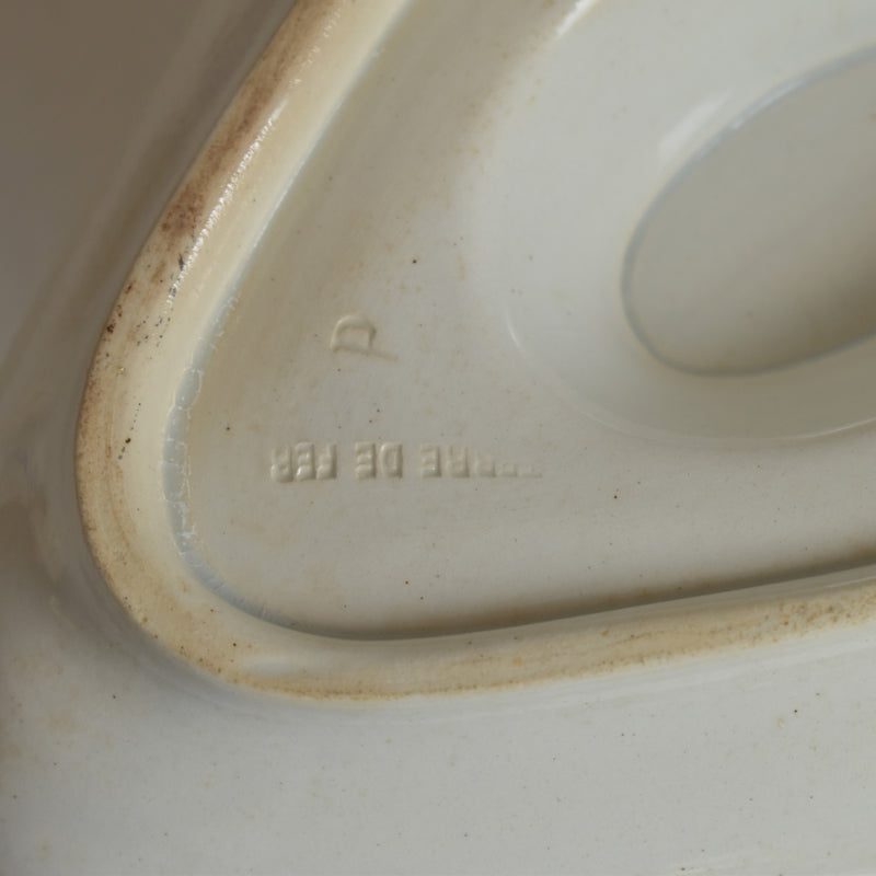 Vintage Sauce Boat Moulin des Loups Orange