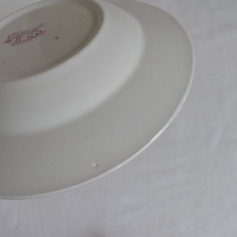 Antique Deep Plate K&G Luneville Platane A