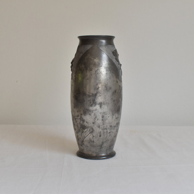 アンティークピューター 花瓶 A.VILLIEN