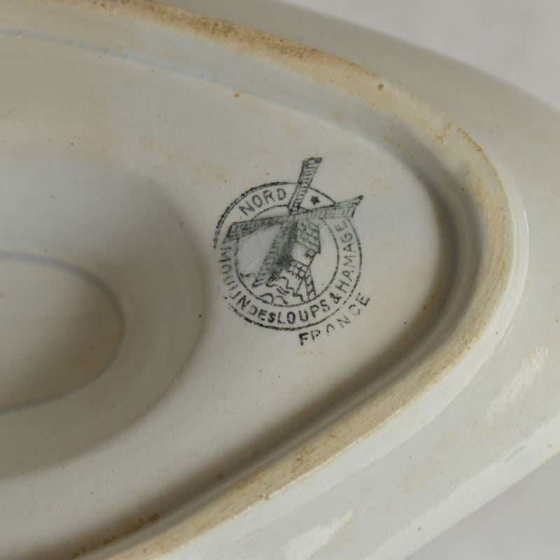 Vintage Sauce Boat Moulin des Loups Orange