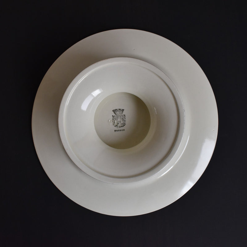 Antique Footed Plate Gien