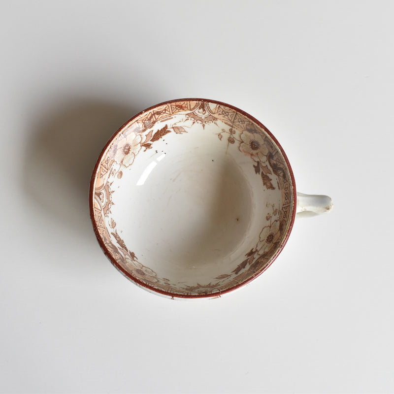 Antique cup & saucer Sarreguemines Kyoto C