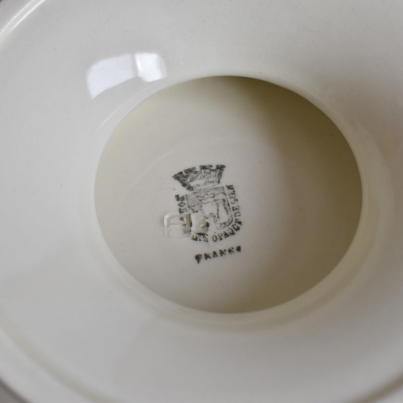 Antique Footed Plate Gien