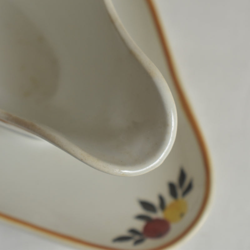 Vintage Sauce Boat Moulin des Loups Orange