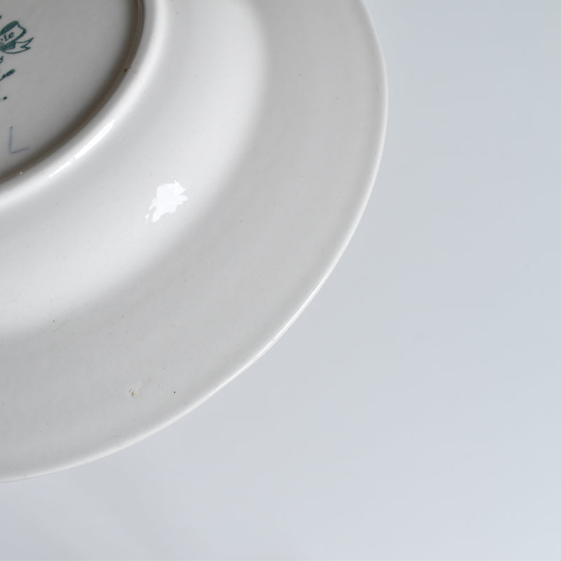 Vintage deep plate English Style rouge F