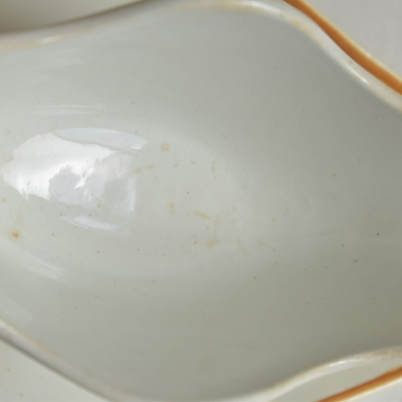 Vintage Sauce Boat Moulin des Loups Orange