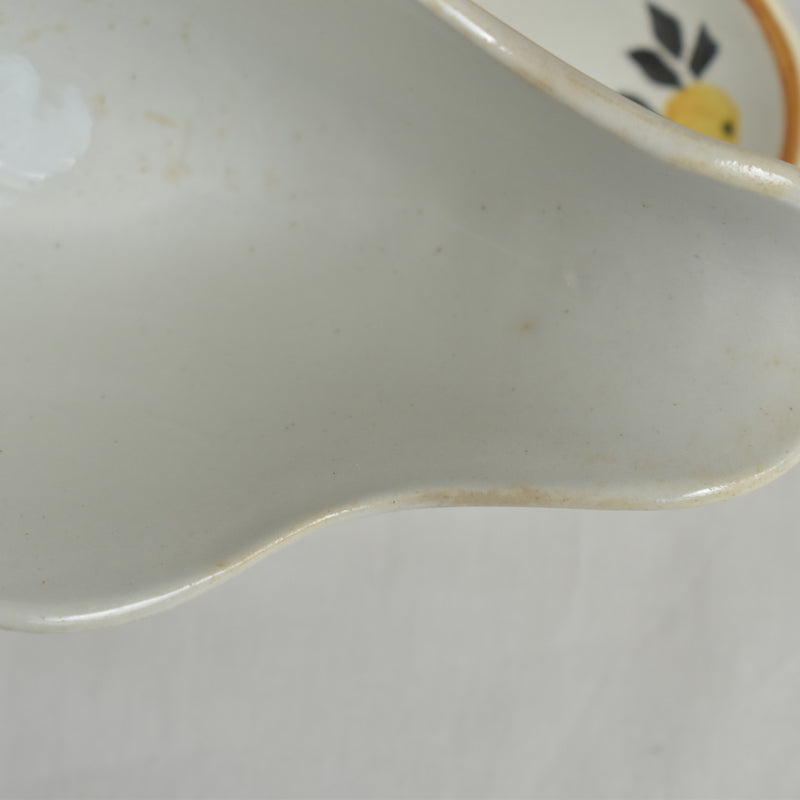 Vintage Sauce Boat Moulin des Loups Orange