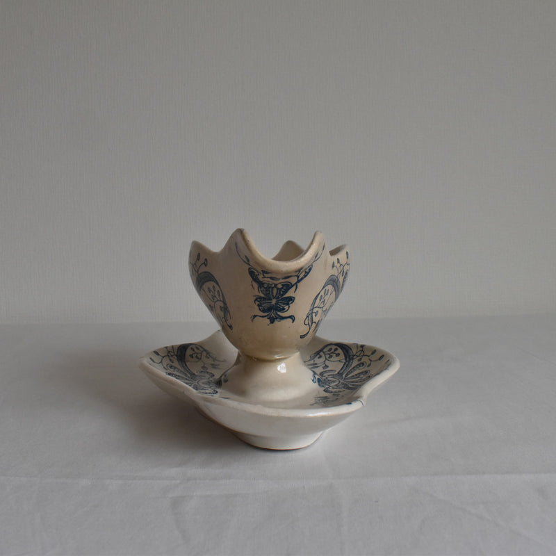 Antique Sauce Boat FL (Faience de Lyon) Joconde
