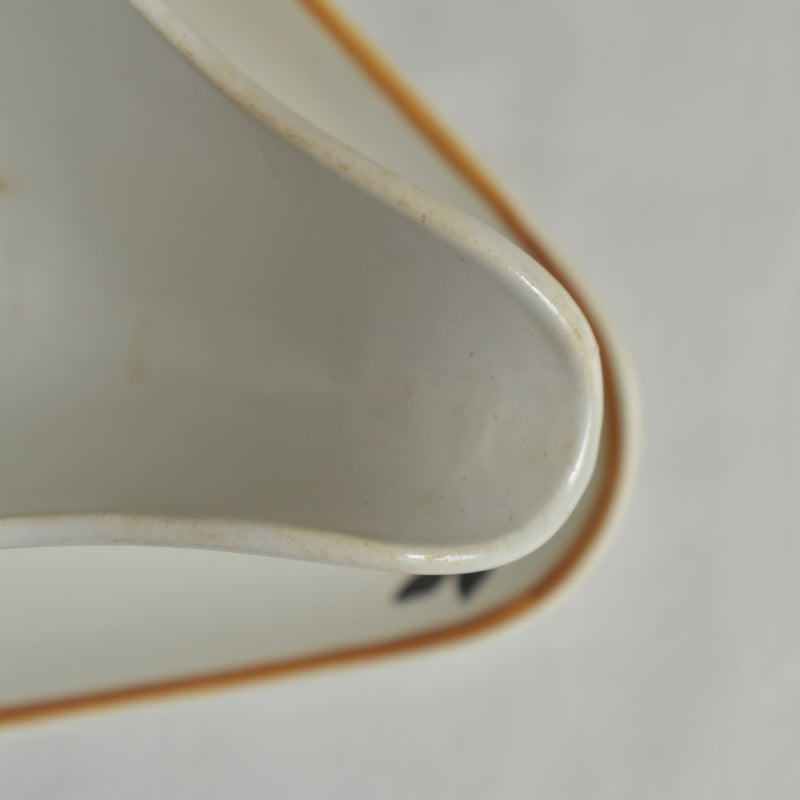 Vintage Sauce Boat Moulin des Loups Orange