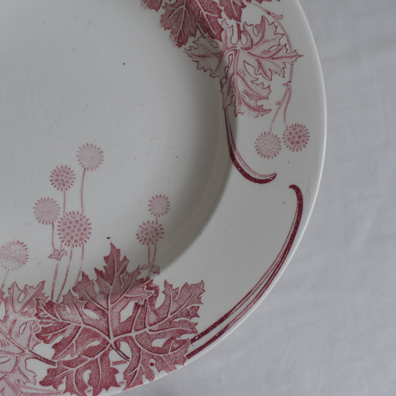 Antique Deep Plate K&G Luneville Platane A