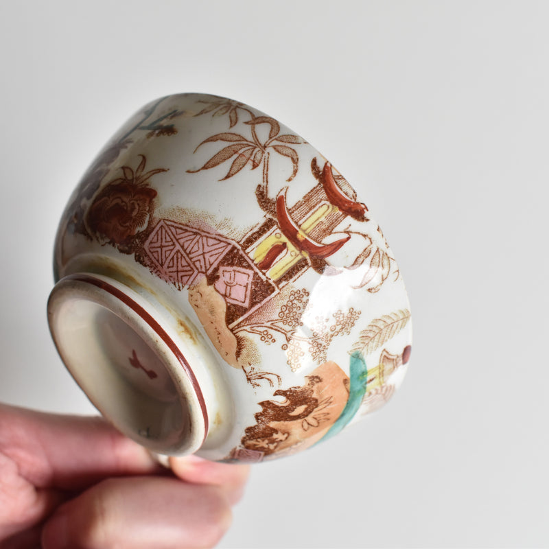 Antique cup & saucer Sarreguemines Kyoto C