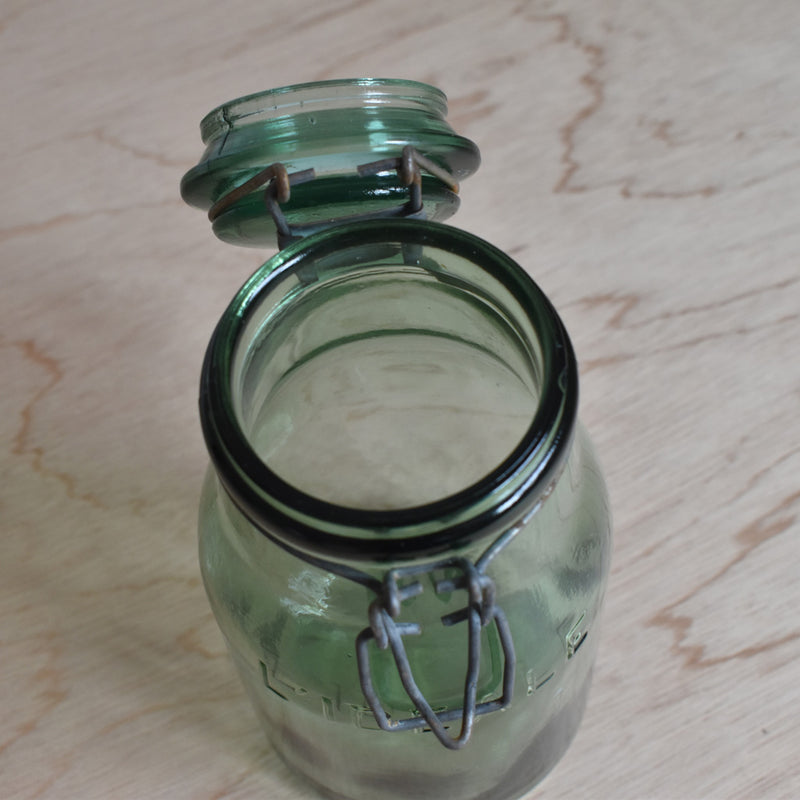 ヴィンテージ  ガラス　容器 L'ideal A