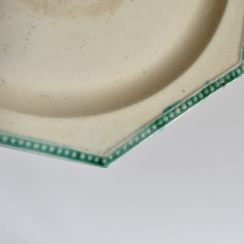 Antique Octagonal Plate, Liseret Vert C