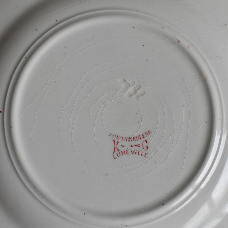 Antique Dessert Plate Lunéville Fontainebleau D
