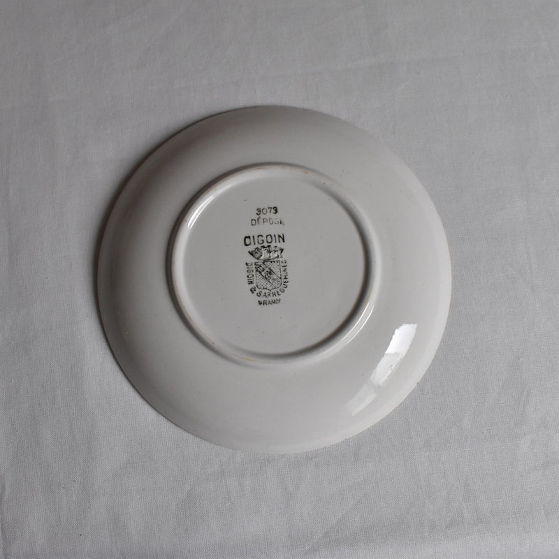 Antique Cup & Saucer, Sarreguemines, Trefle B