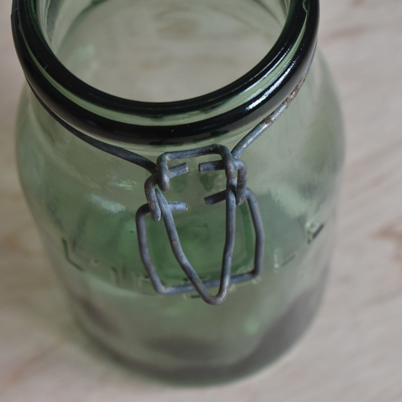 ヴィンテージ  ガラス　容器 L'ideal A