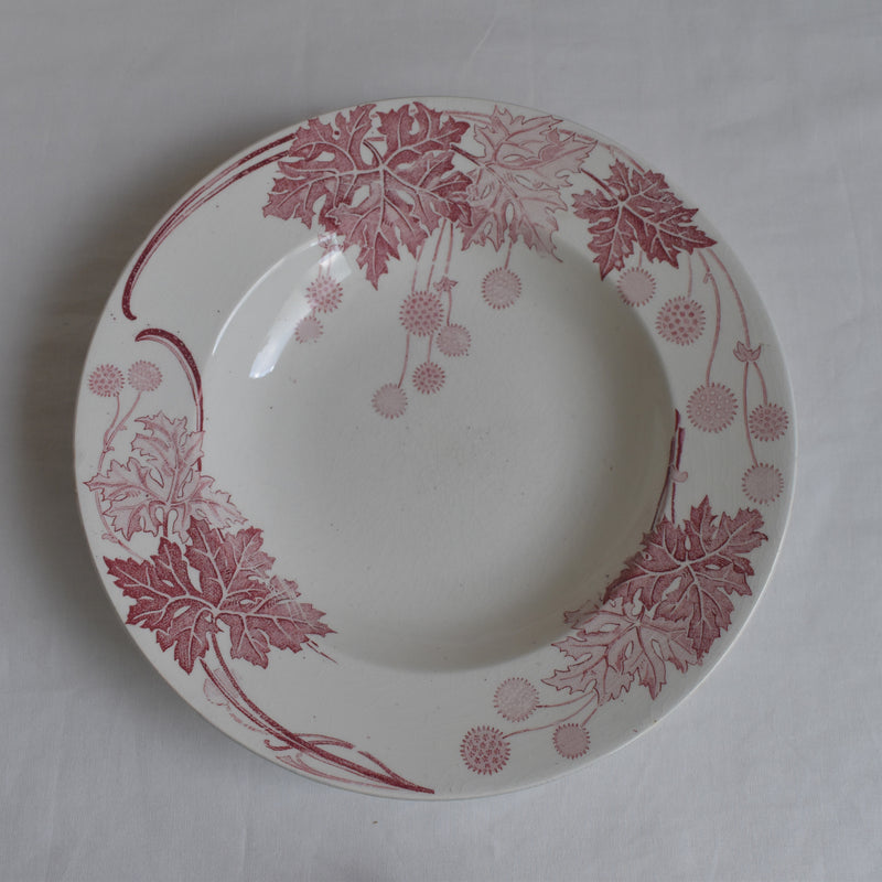 Antique Deep Plate K&G Luneville Platane B