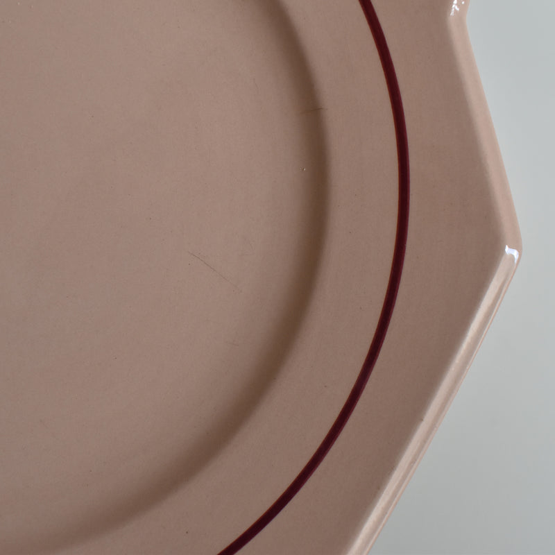 Antique cake plate Ron Wee Ocotogonal rose