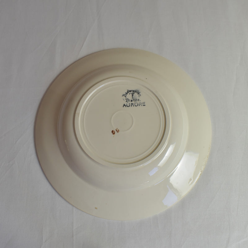 Antique Deep Plate Badonviller Aurore H