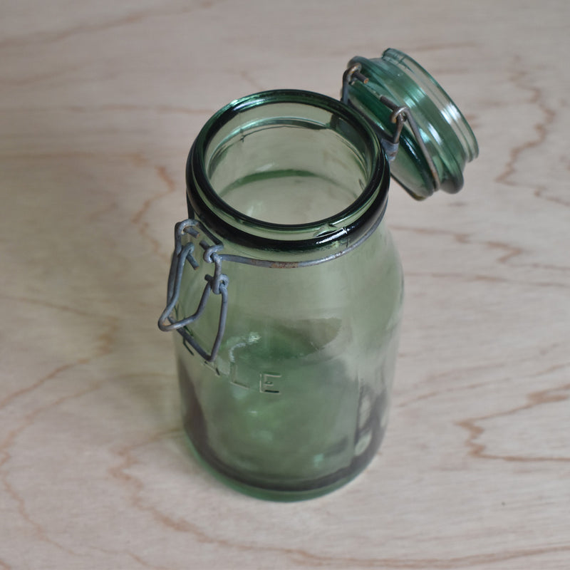 ヴィンテージ  ガラス　容器 L'ideal A