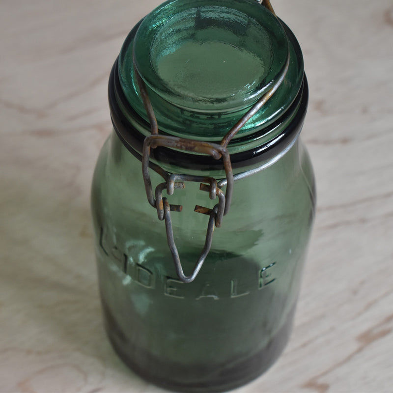 ヴィンテージ  ガラス　容器 L'ideal B