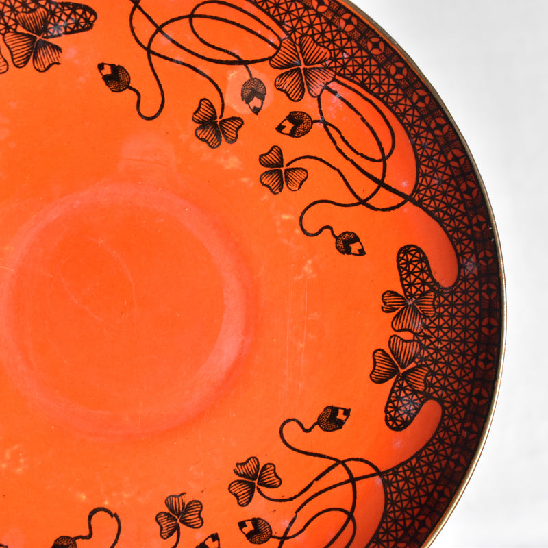 Antique Cup & Saucer, Sarreguemines, Trefle B