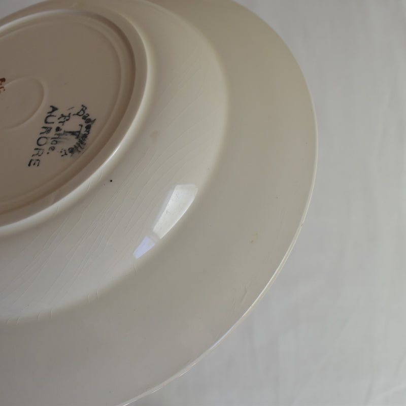 Antique Deep Plate Badonviller Aurore H