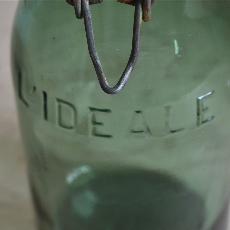 ヴィンテージ  ガラス　容器 L'ideal B