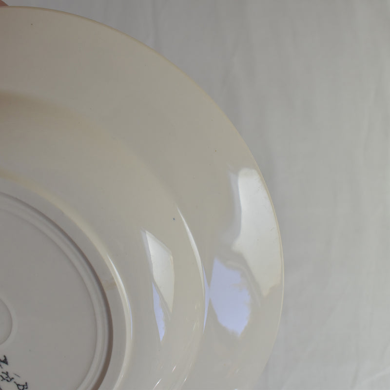 Antique Deep Plate Badonviller Aurore H