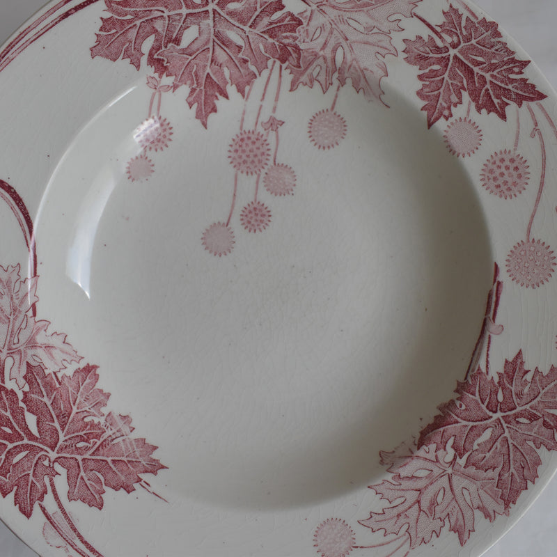 Antique Deep Plate K&G Luneville Platane B