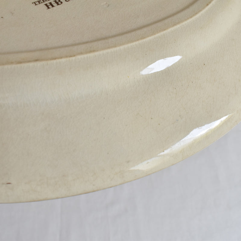 Antique Oval Plate HB&C Terre de fer