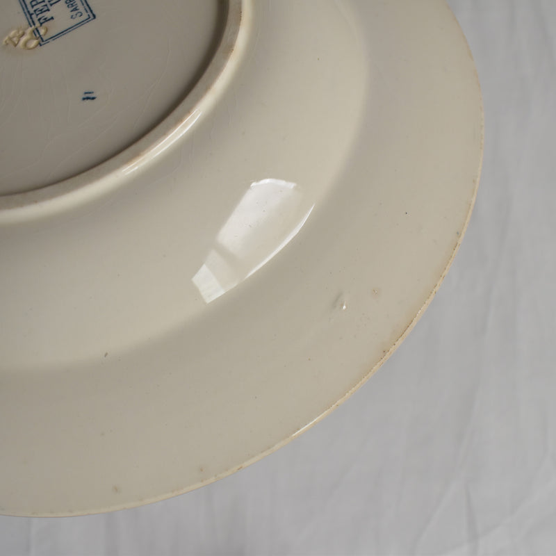 Antique deep plate U&C Sarreguemines Feria C