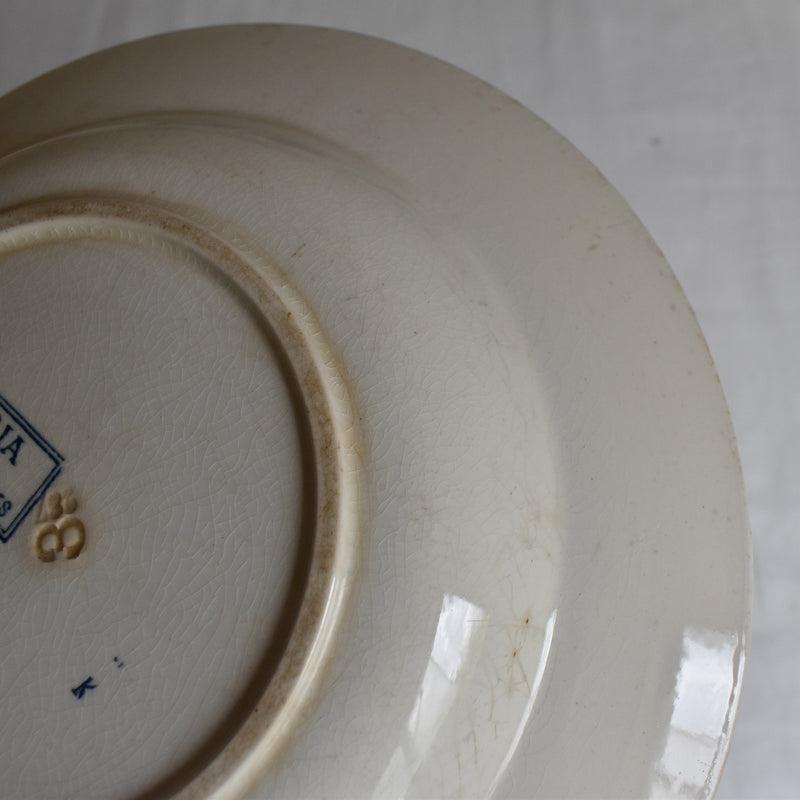 Antique Deep Plate U&C Sarreguemines Feria A