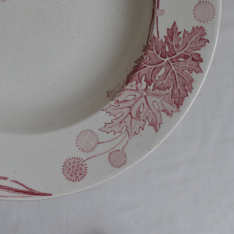 Antique Deep Plate K&G Luneville Platane B